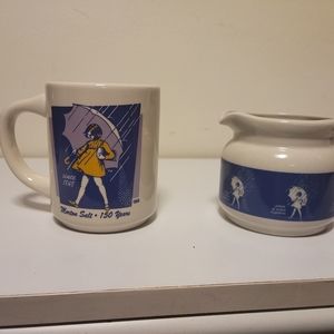 Morton Salt mug and creamer.